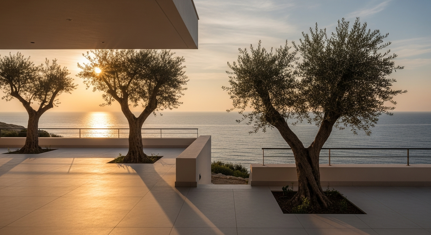 Mediterranean home terrace in Cyprus